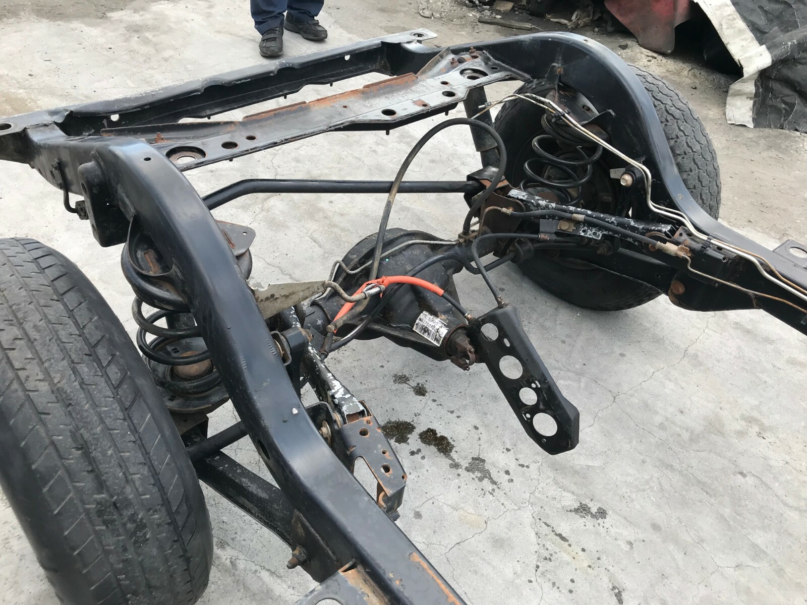 Used 2002 Jeep Wrangler Tj Rolling Chassis 6 Cylinder 4.0l Frame