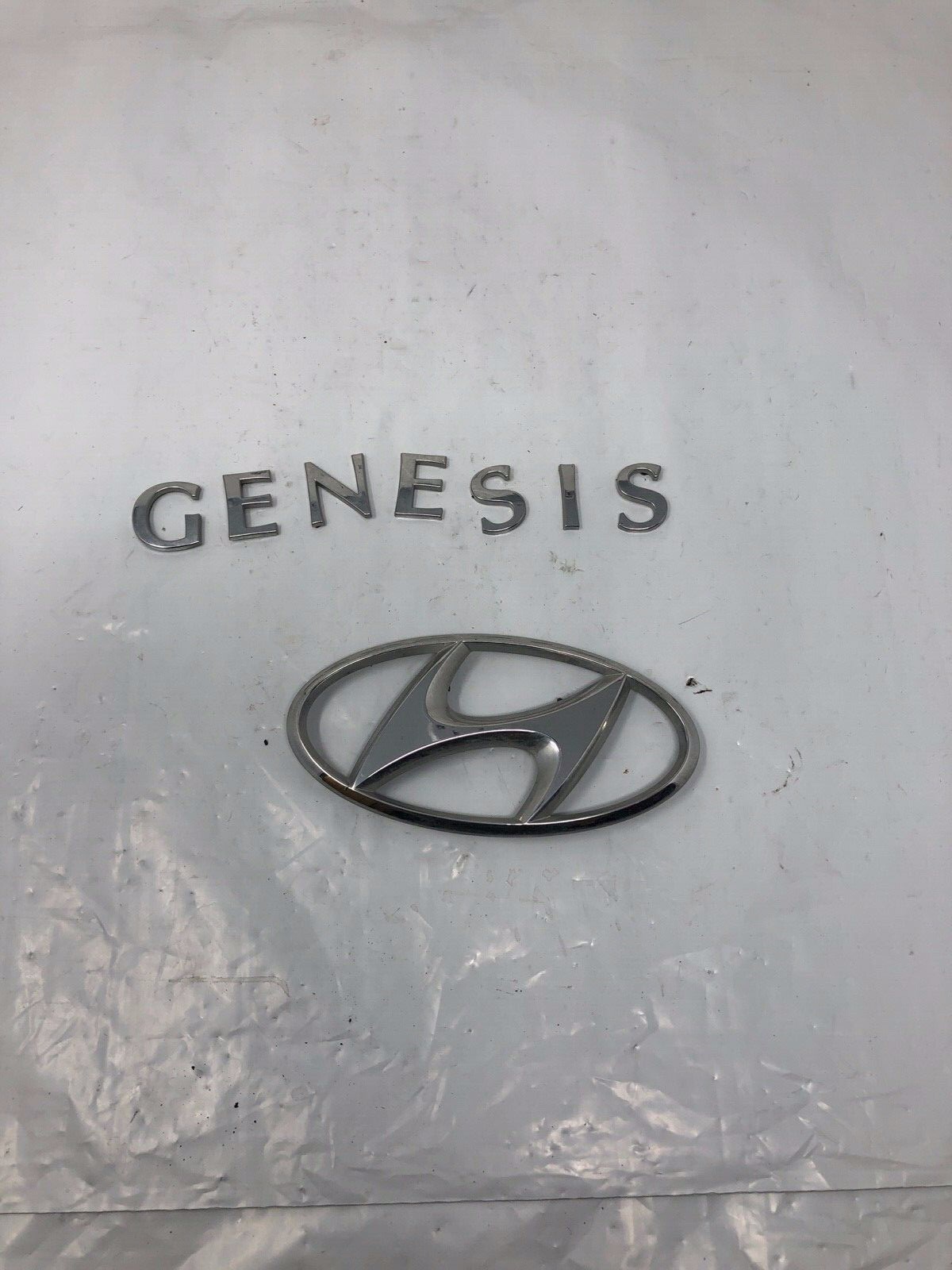 Used 20152016 Hyundai Genesis Rear Trunk Emblem Badge W/ Letters Genuine Oem for Sale