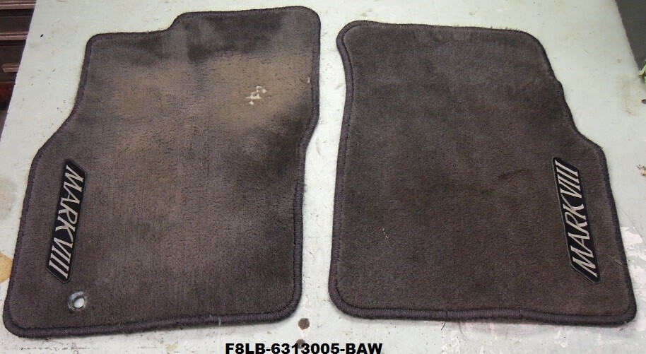 Used 19931998 Lincoln Mark Viii Black 2 Piece Floor Mat Set, Oem