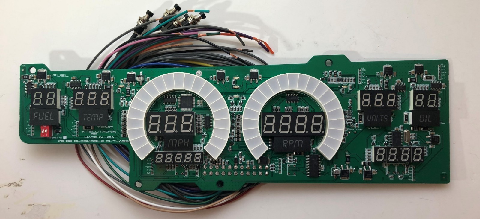 Remanufactured 19781988 Oldsmobile Cutlass Digital Gauge Dash Panel Blue Led Lifetime Warranty