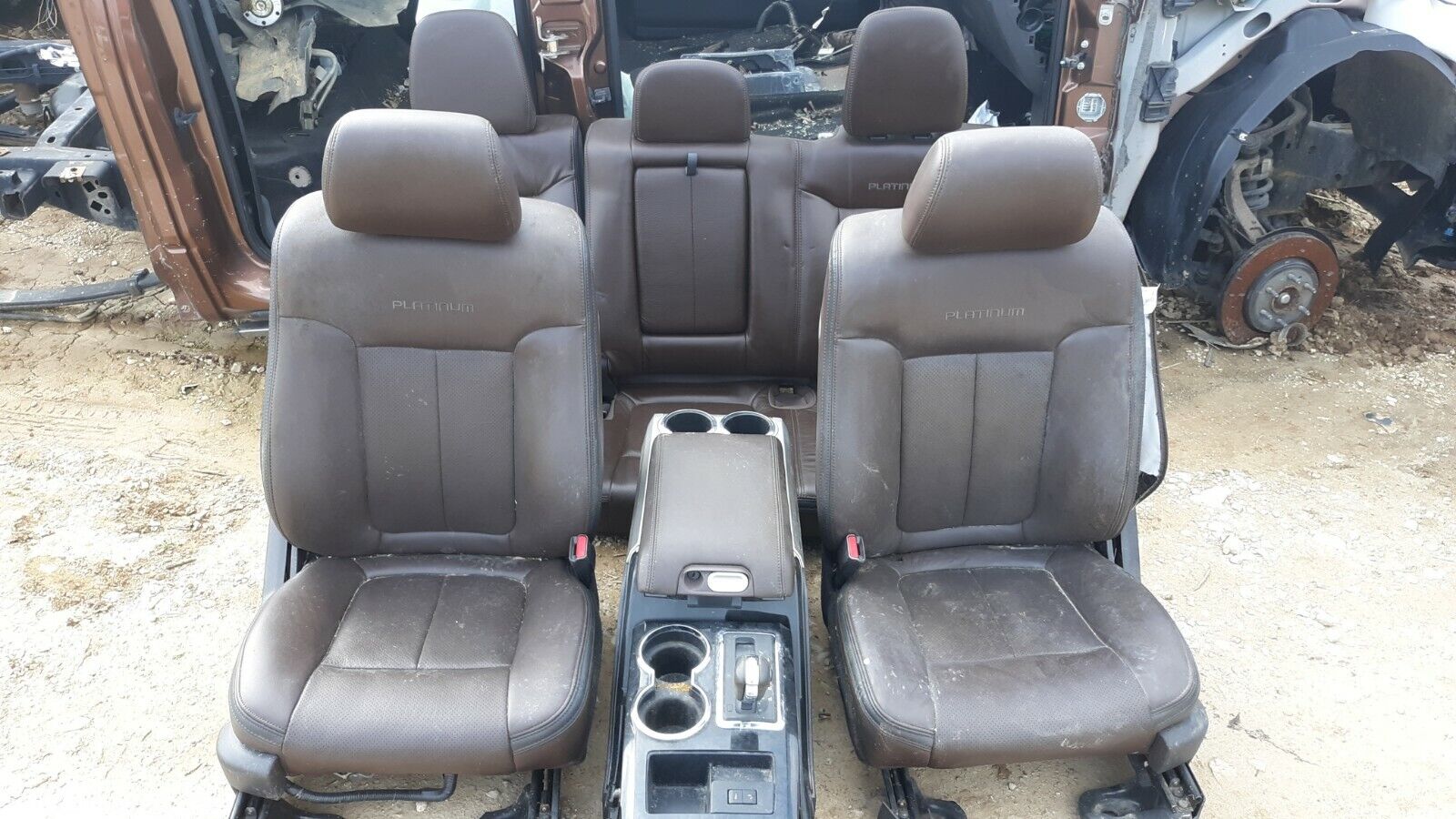Used 2011 Ford F-150 Platinum Edition Brown Leather Seats & Center Console for Sale 2011 Ford F150 Power Seat Not Working