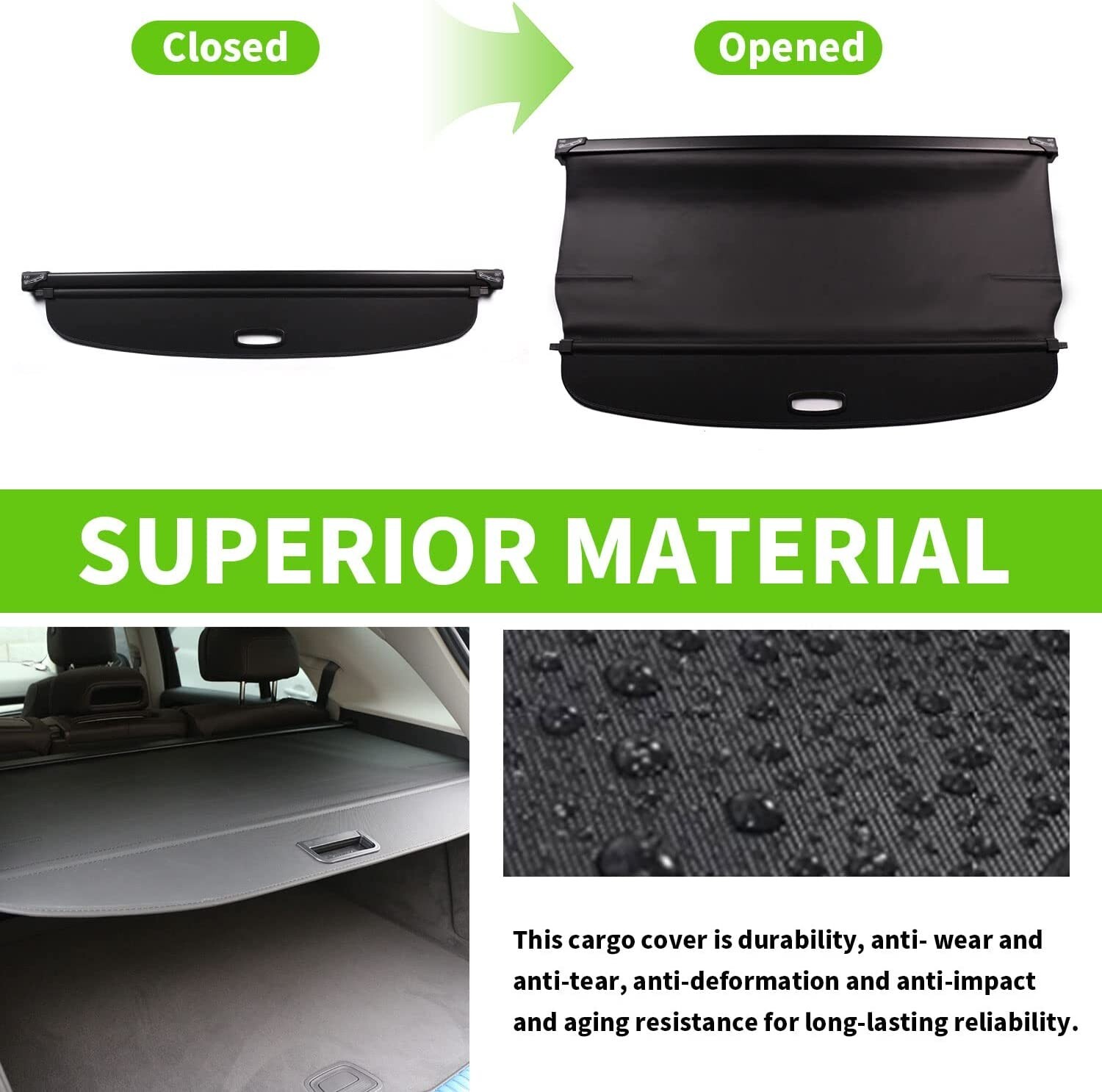 New Retractable Cargo Cover For Bmw X3 20112017 Rear Trunk Shield