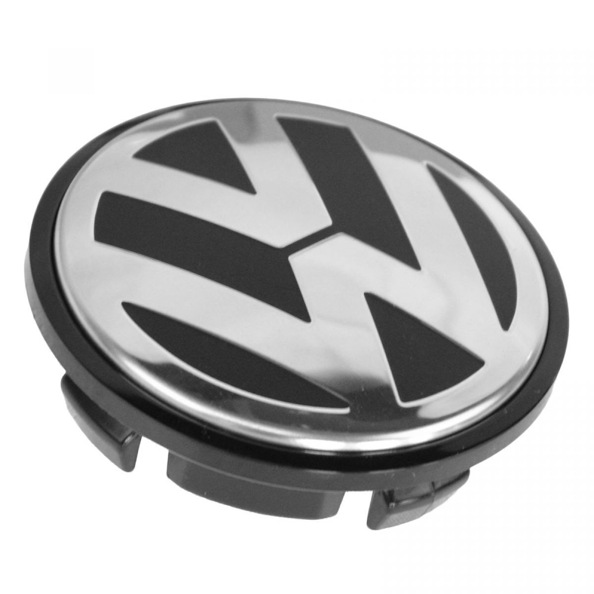 New Oem Chrome & Black 65mm Center Cap For Volkswagen Vw Golf Jetta ...