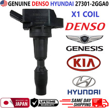 GENUINE DENSO x1 Ignition Coil For 2015-2020 Hyundai Kia Genesis, 27300-2GGA0