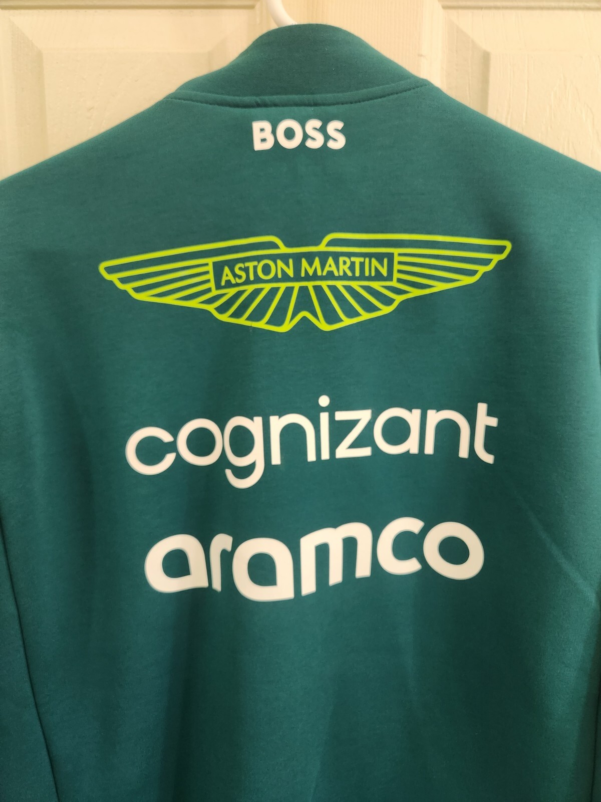 Used Aston Martin Aramco Cognizant F1 Team Hybrid Zip Jacket, Boss