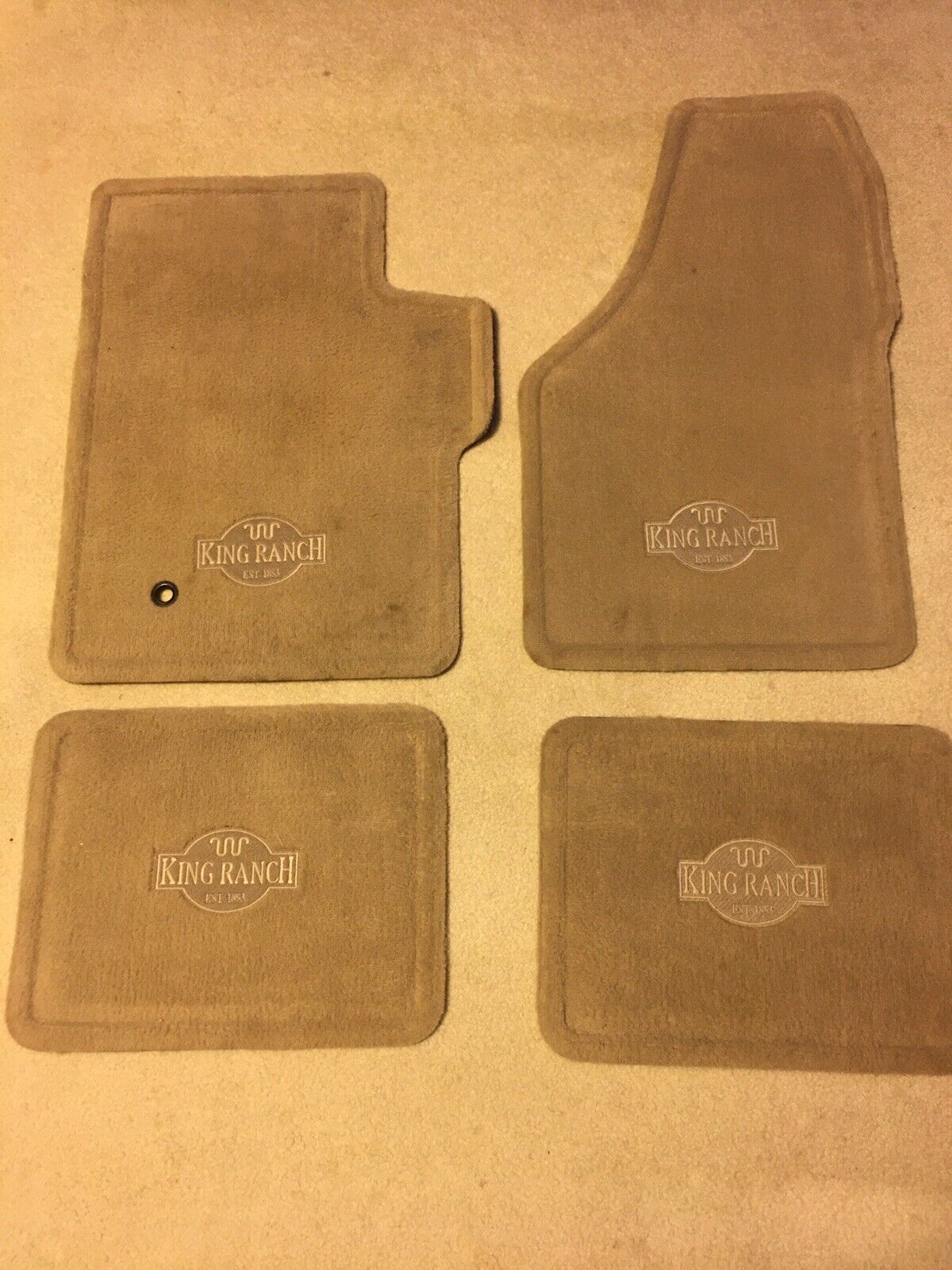 Used 2008 Thru 2010 F250 F350 Oem Ford Carpeted Floor Mat Set Camel 4pc