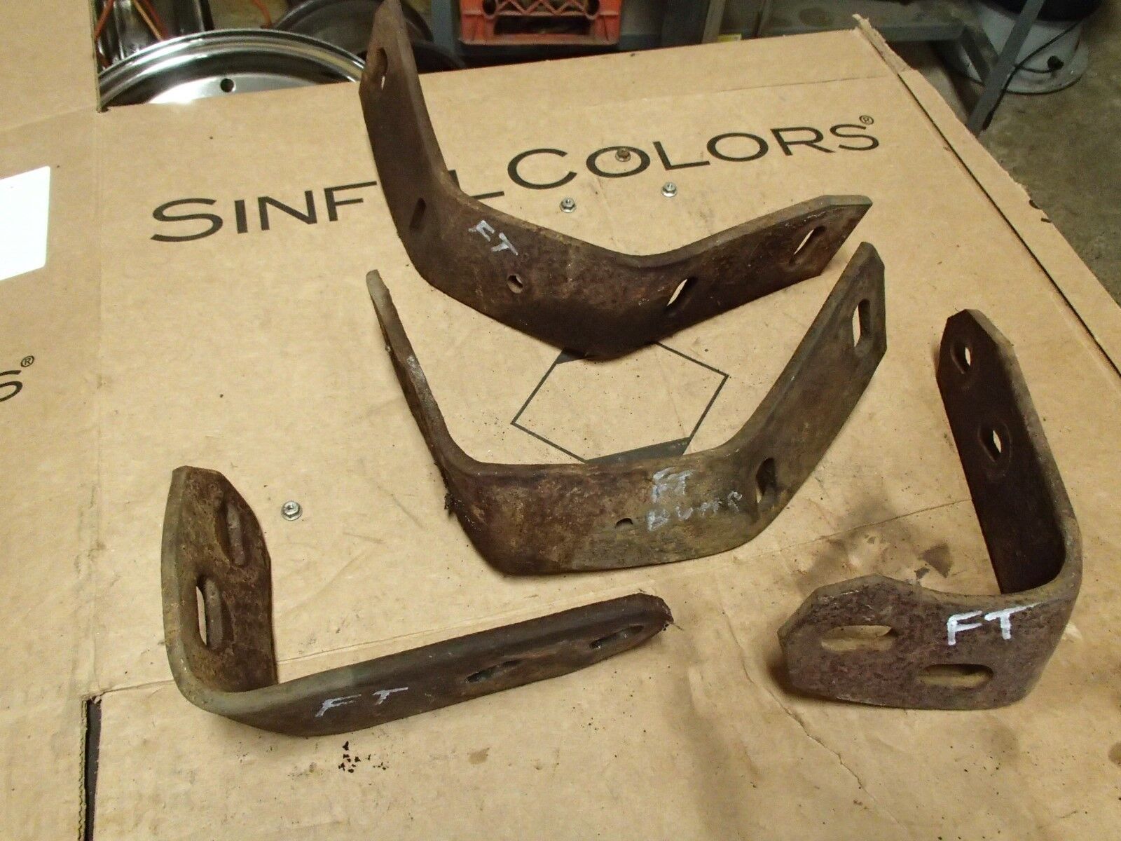 Used Set Front Bumper Mounting Brackets 1967-1968 Cadillac Deville ...