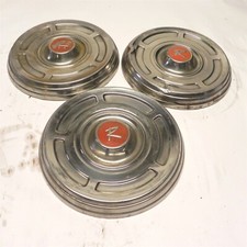 1967-1968 RAMBLER AMC HUBCAP WHEEL COVERS VINTAGE ORIGINAL OEM LOT OF 3 USED