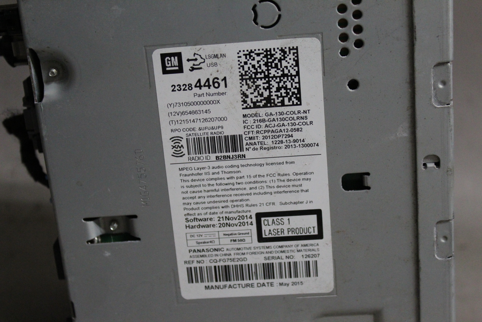 Used 20142016 Chevrolet Malibu Radio Cd Player Control Panel Oem for Sale