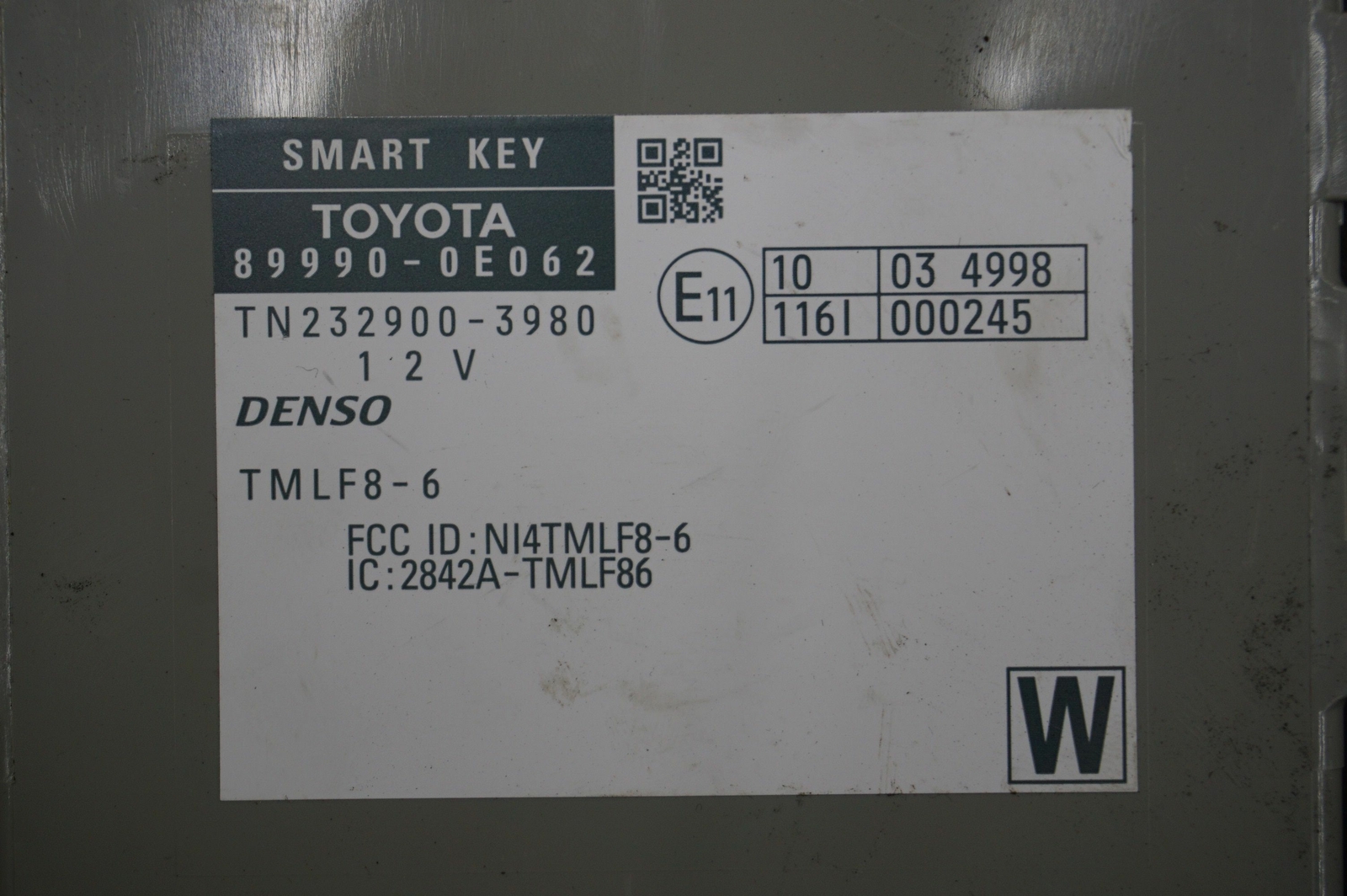 Used Smart Key Keyless Entry Control Module Ecu Ecm 899900e062 Lexus