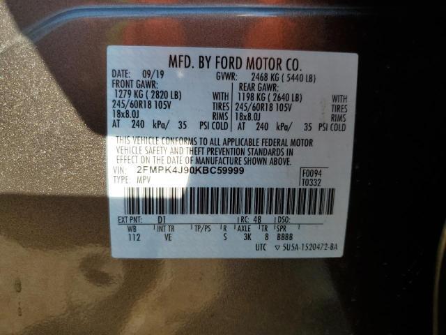 Used Fuel Pump Fits: 2019 Ford Edge Tank Mounted Pump Assembly Awd 2.0