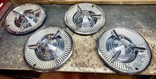 2014 1957 PONTIAC “SPINNER” HUBCAPS ( OEM USED SET Of 4 ) A+ A+ A+