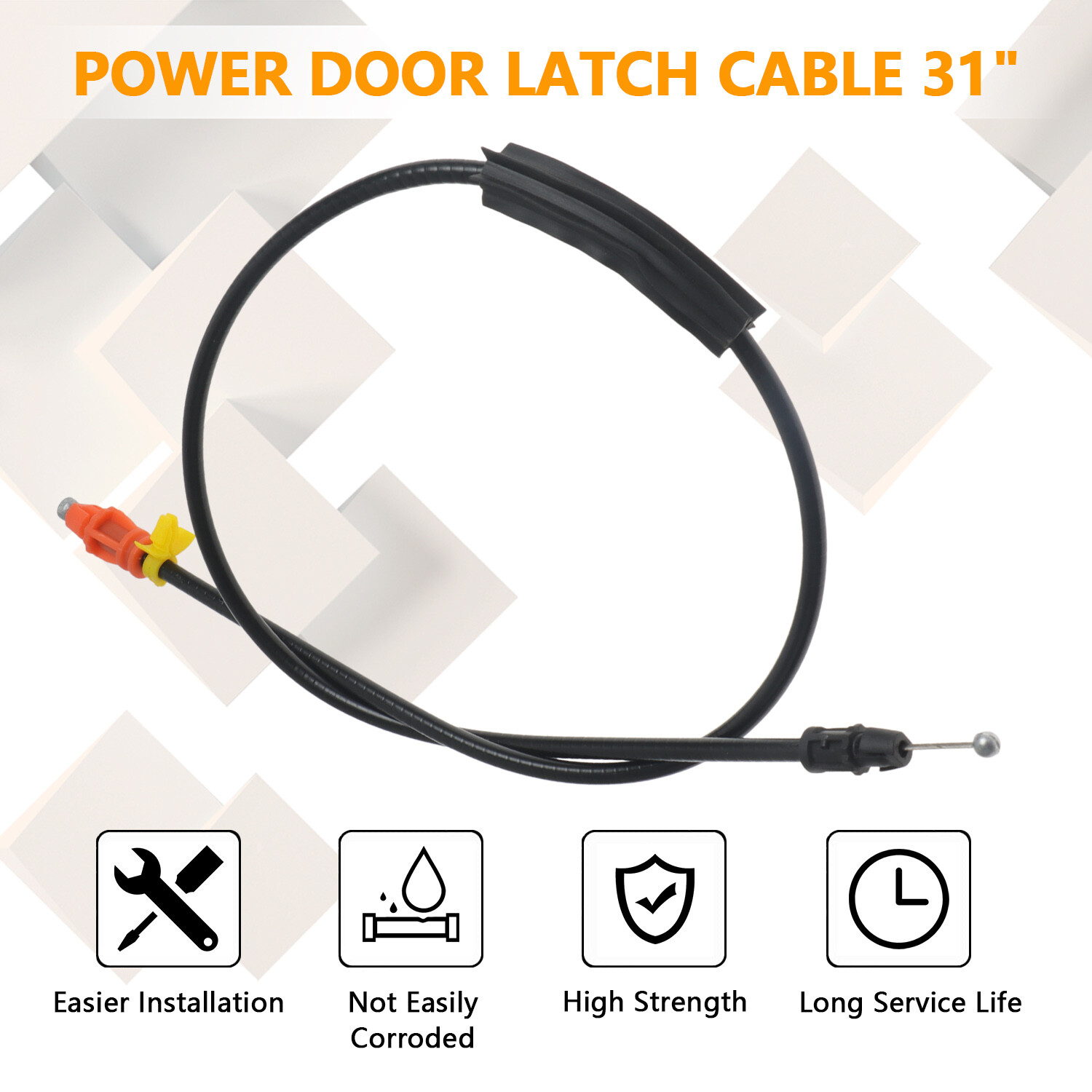 thumbnail image 2 of DY-TRAD Front Door Latch Cable For 2007-2009 Chevrolet Silverado & Suburban - Driver Or Passenger Side, Replaces 15896623, 15896624 2 of 4