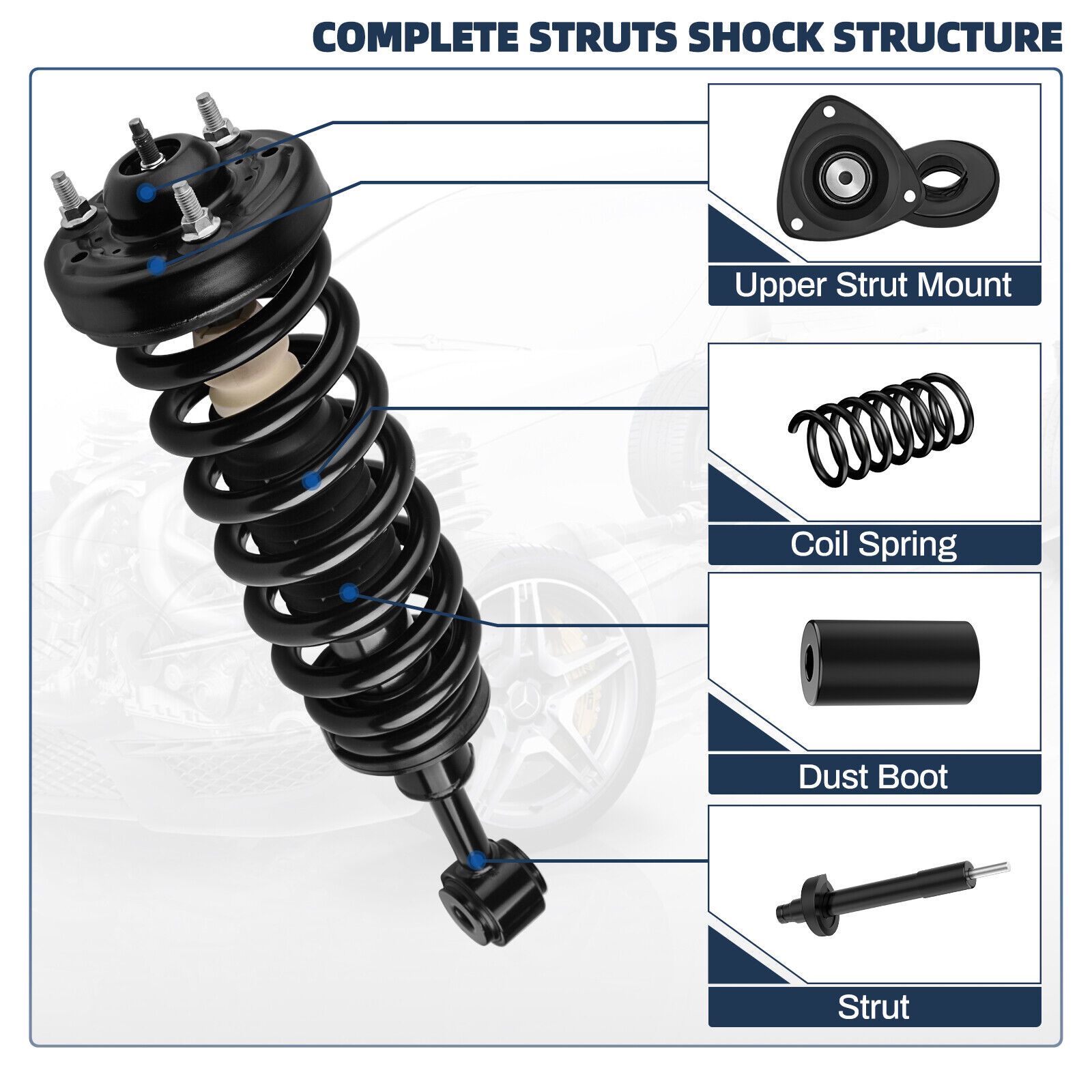 New Front Rear Strut Shock Absorber For Lincoln Mark Lt Ford F Wd For Sale