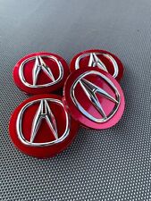 1969 ACURA SET OF 4 Red mm/2.71 in Wheel Center Caps - Satisfaction Guarantee