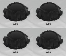 4 Pack - No Logo Replaces 3278 American Eagle Alloys Black Wheel Center Caps
