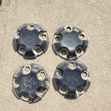 2002 2012 2017 Set 4 Black Dodge Ram 1500 Wheel Center Caps Hubcap 52106536AC to
