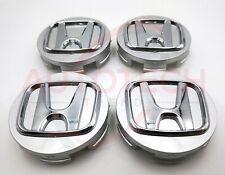Silver HONDA Set Of 4 Wheel Center Caps 69MM