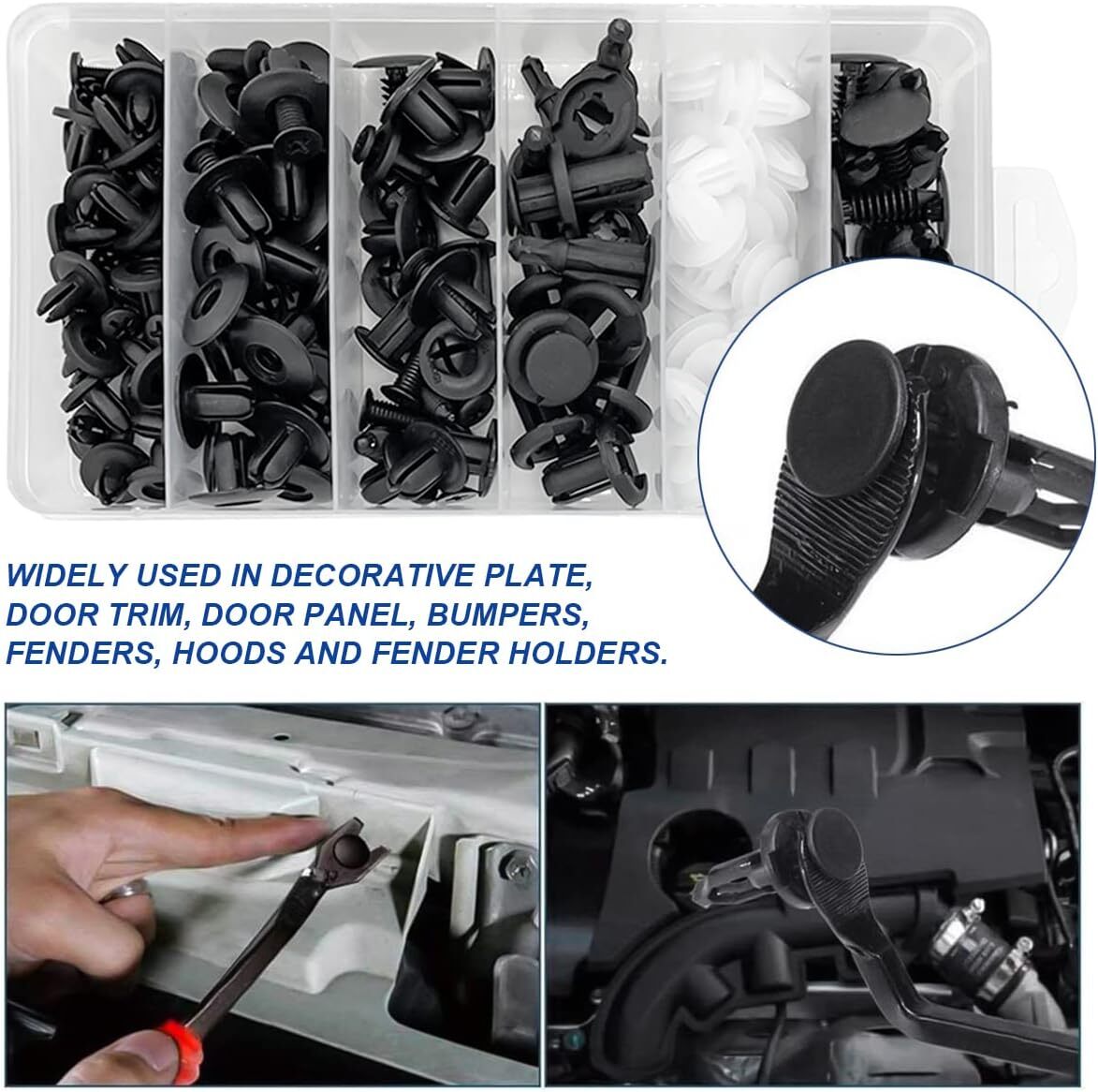 Never Be Short On Clips: Nartoup Nissan Fastener Box Set - 100 Push Type Retainer Clips For Bumper, Fender Liner & More