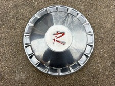 (1) Vintage 1960-1963 AMC Rambler 10-Inch Dog Dish Hubcap, OEM, Silver, Red