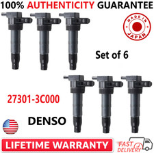 x6 OEM GENUINE DENSO Ignition Coils For 2010-2019 Hyundai, Kia V6 27301-3C000