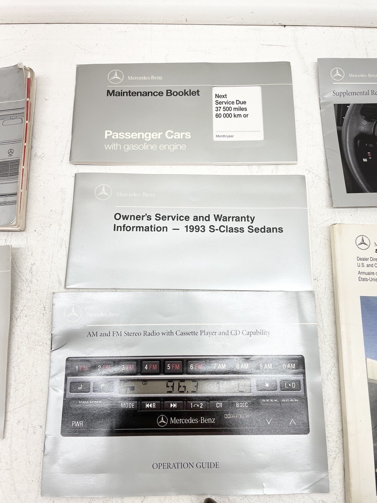 used-1992-mercedes-benz-owners-manual-and-booklets-300sd-with-leather