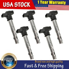 5 x Ignition Coils for VW Beetle Passat Jetta Golf Audi R8 2.5L