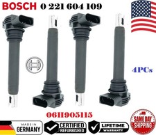 ✅GENUINE 4x BOSCH Ignition Coils For 2004-2018 WV AUDI I4 I5 V10 # 0221604109