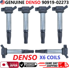 GENUINE DENSO x6 Ignition Coils For 2016-2021 Lexus Toyota 3.5L V6, 90919-02273