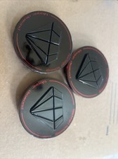 (3) Blaque Diamond Wheels black/ red Wheel Center Caps # MG-P8084 / MG-P8084B-2