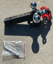 XPE 5 in 1 Trailer Hitch Tri-Ball Mount with Hook & Pin Fits 2