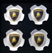 4 Factory Lamborghini Hermera Center Caps Wheel OEM LP640 Murcielago 410601147