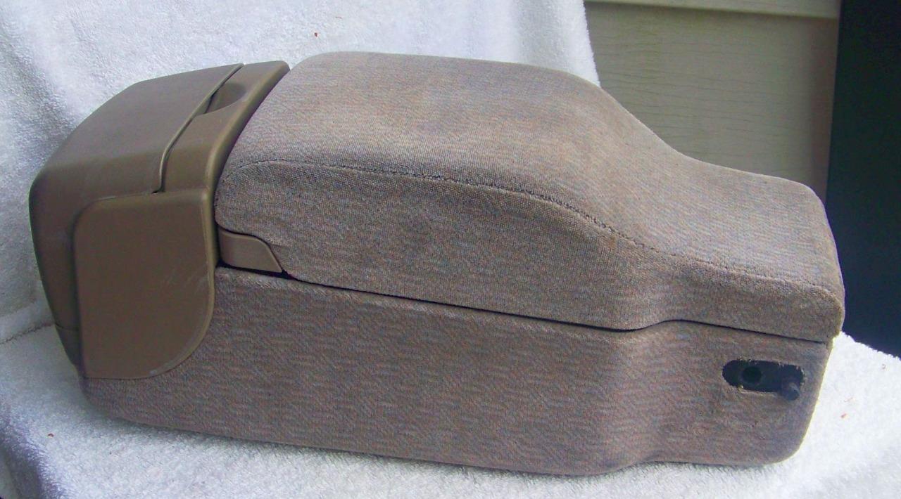 Used 0005 Buick Lesabre Center Console Tan Cloth Fold Lid Cover Arm
