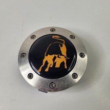 2007 Lamborghini Gallardo Bull Original Single Black/Silver Metal Center Cap OEM