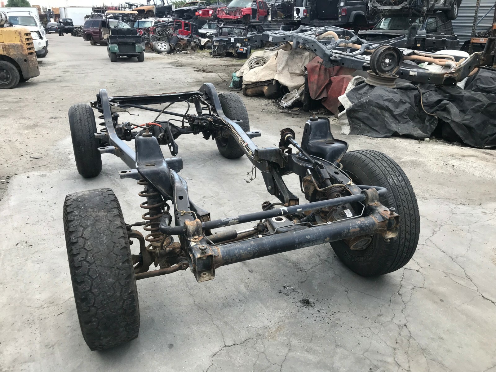 Used 2002 Jeep Wrangler Tj Rolling Chassis 6 Cylinder 4.0l Frame