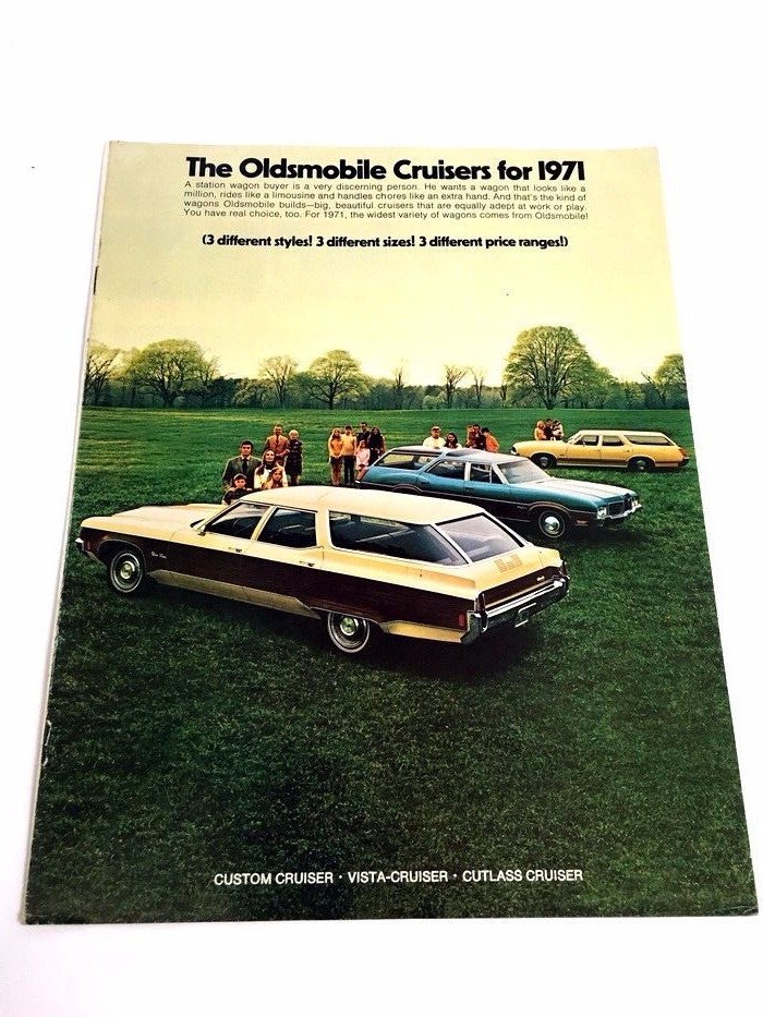 Used 1971 Oldsmobile Custom Cruiser Vista Cutlass Wagon Sales Brochure
