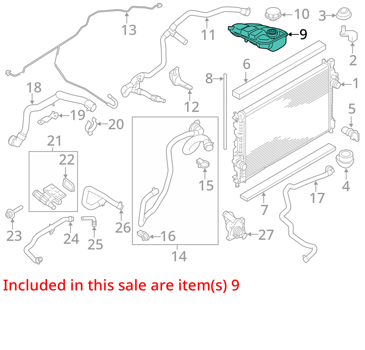 Used 2015 Ford Escape Coolant Overflow Bottle Oem 87k Miles