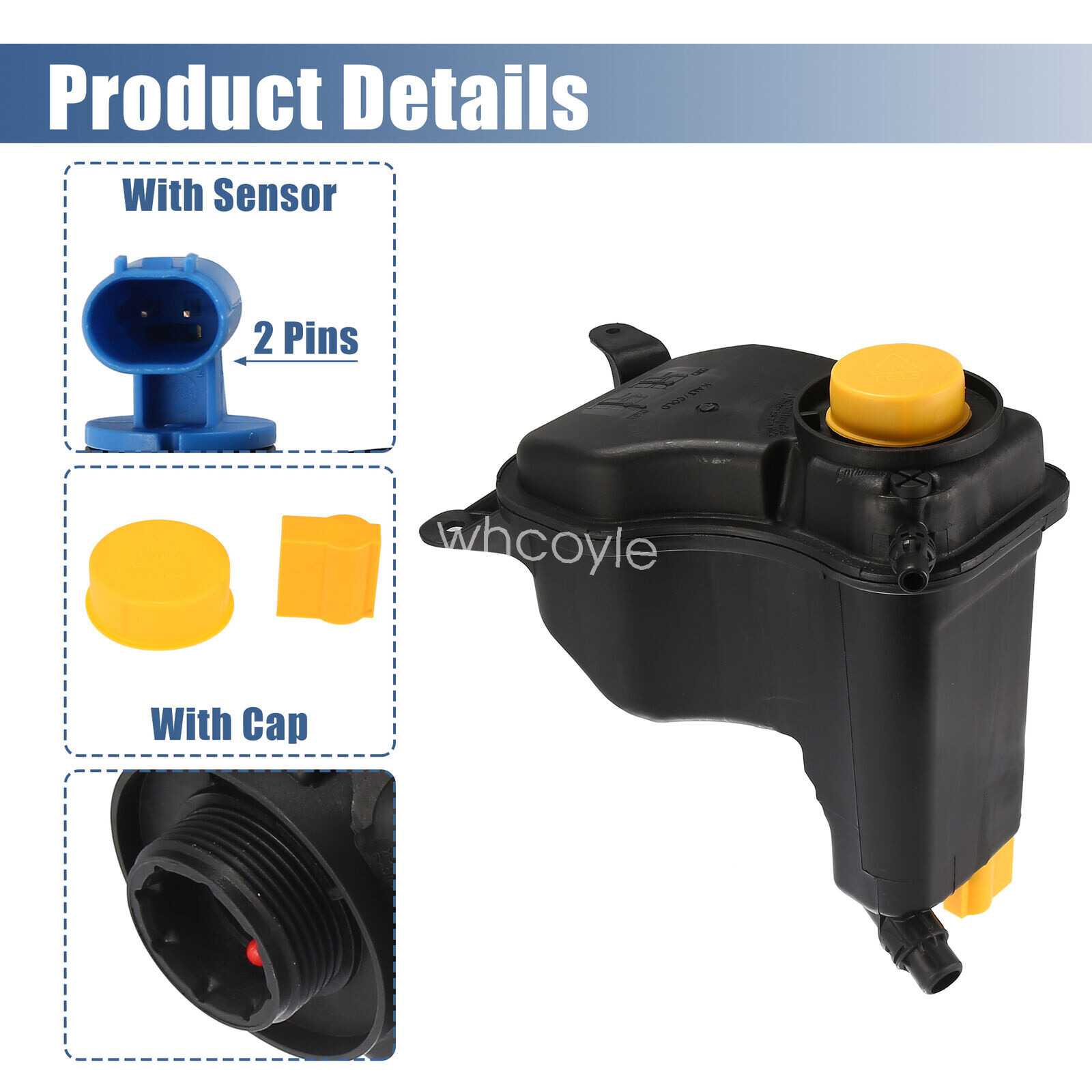 New Radiator Coolant Reservoir Tank W/ Cap & Sensor For Bmw 325i 328i