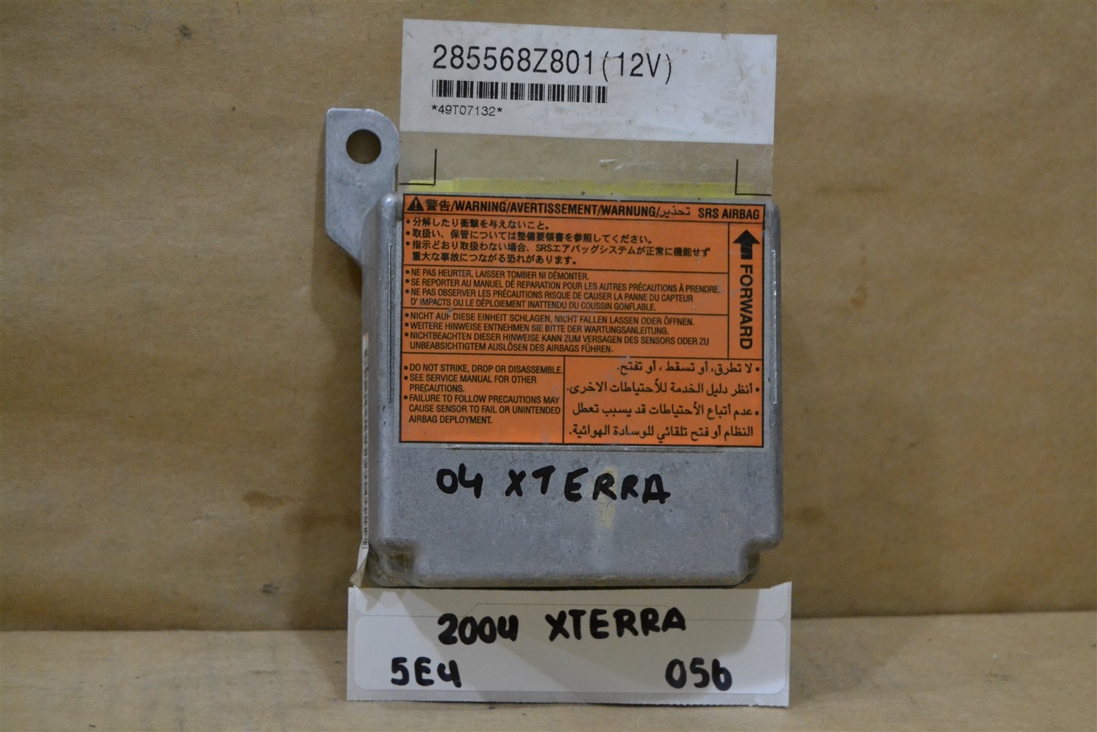 Used 20022004 Nissan Xterra Air Bag Control Unit 285568z801 Module