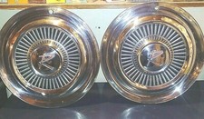 1963-1966 2015 AMC Rambler Classic Chrome Hubcap Set 2 OEM Hub Cap Pair