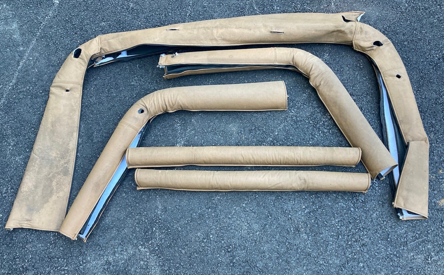 Used Jeep Wrangler Yj Roll Bar Padding Complete 9295 Zippers Work