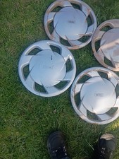 2014 GEO OEM WHEEL COVER HUB CAP SILVER FINISH (4)