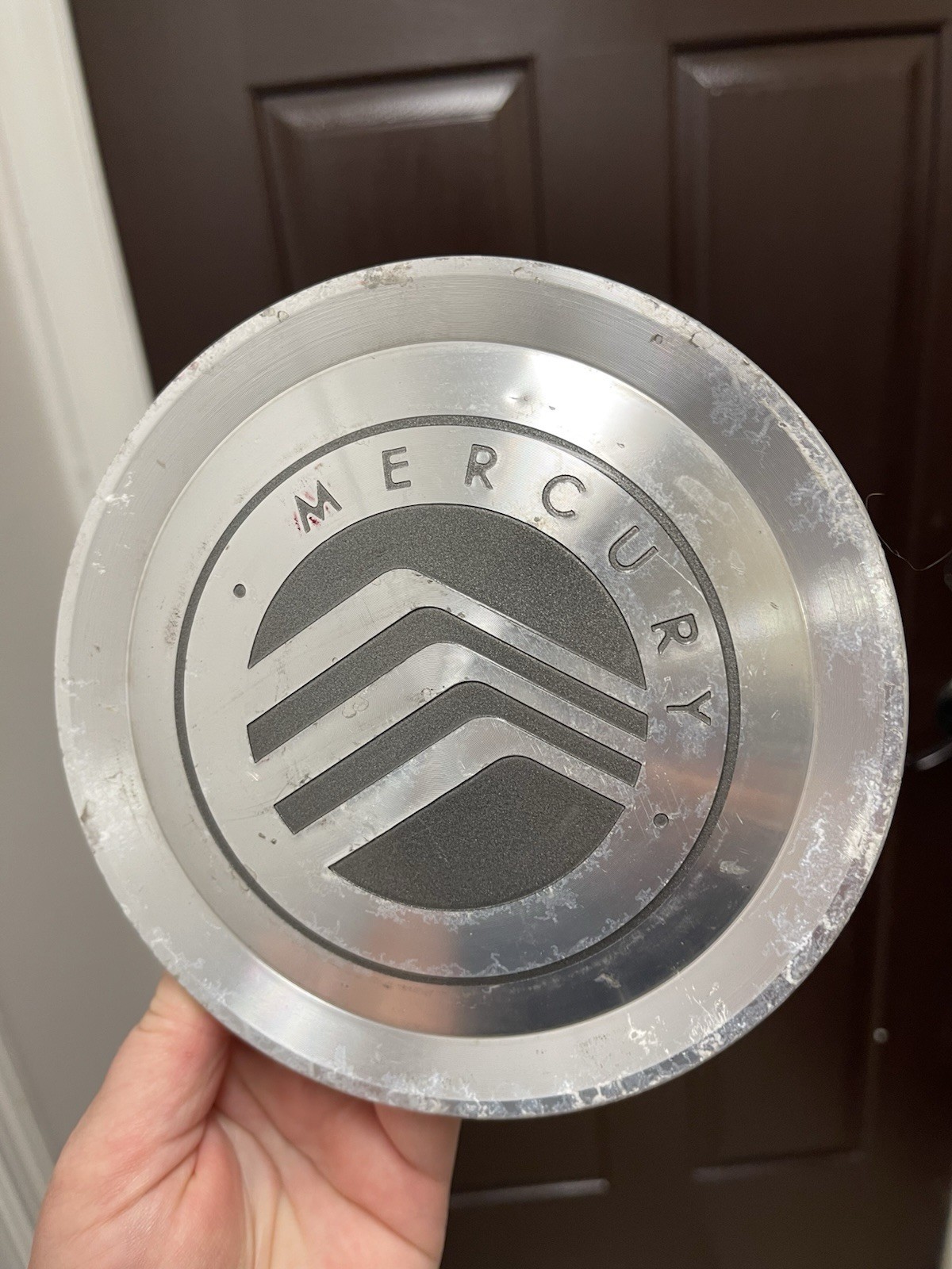 2× Par) Mercury Grand Marqus Center Hub Cap OEM Plastc Slver 6W33