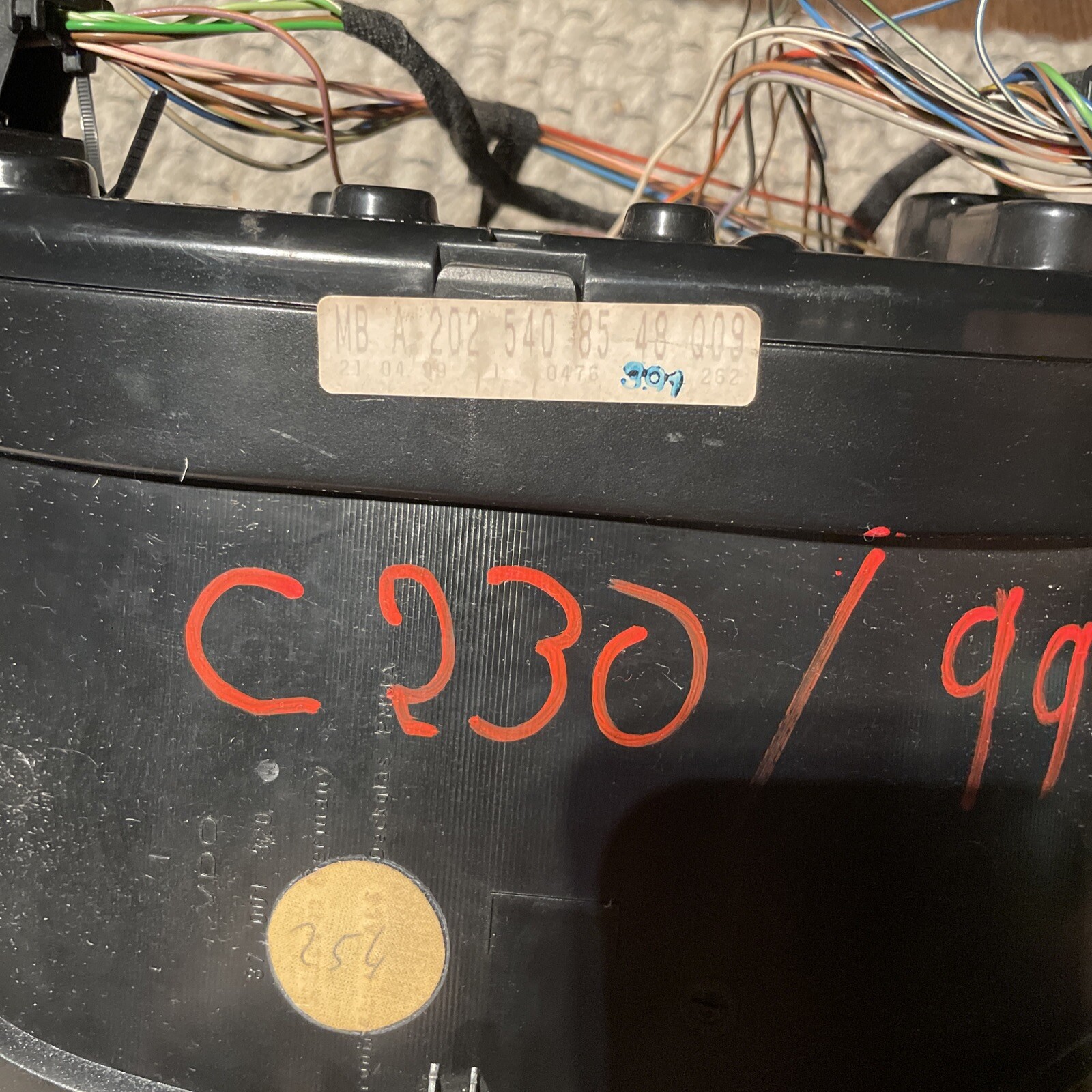 Used 1999 Mercedesbenz W202 C230 Sport Kompressor 260 Kmh Instrument