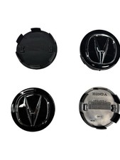 SET OF 4 ACURA WHEEL CENTER CAPS BLACK CHROME LOGO 69MM FITS MOST MODELS