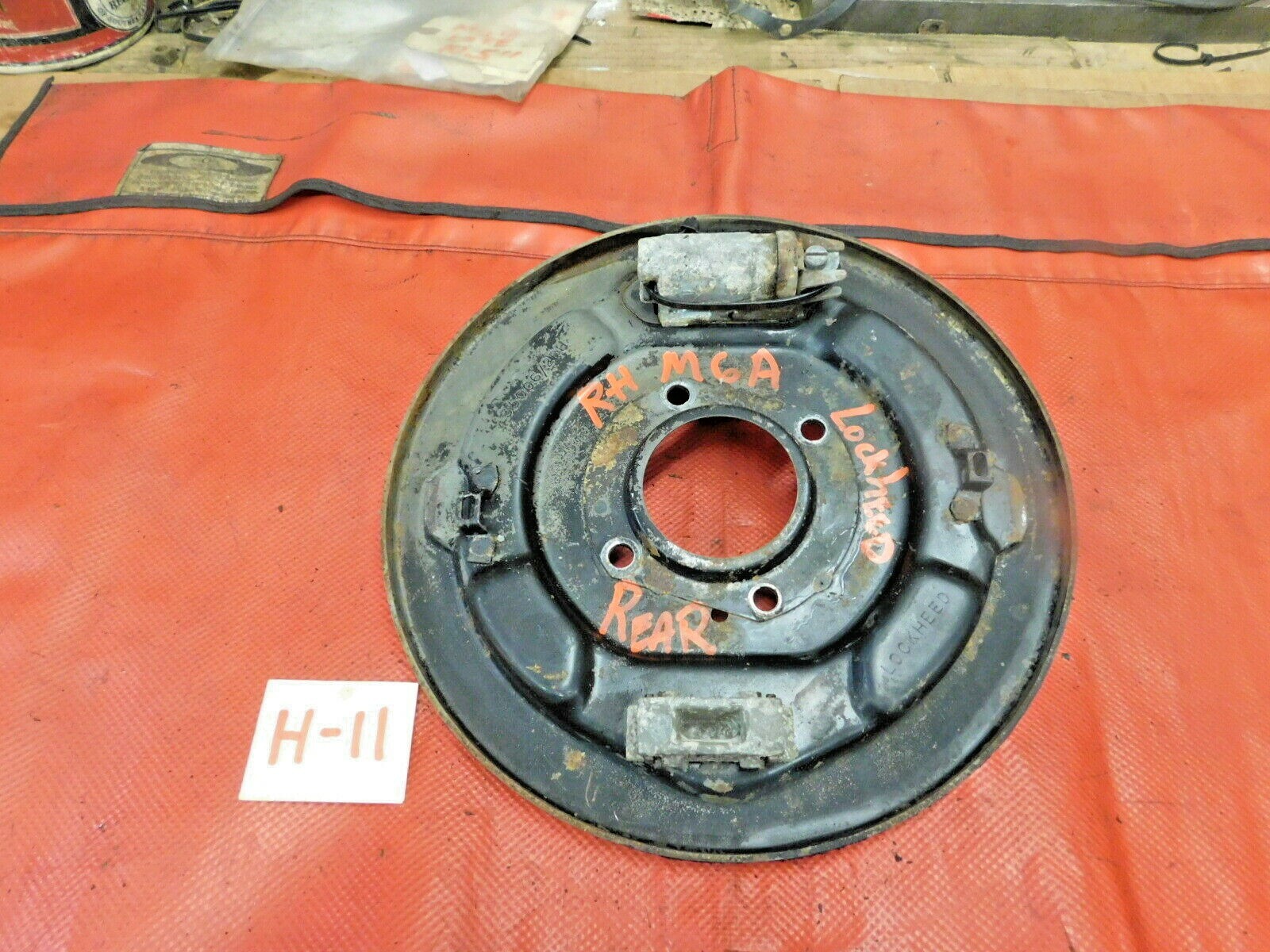 Used Mga Rear Brake Backing Plate & Abutment, Right Side, 35006/2rh