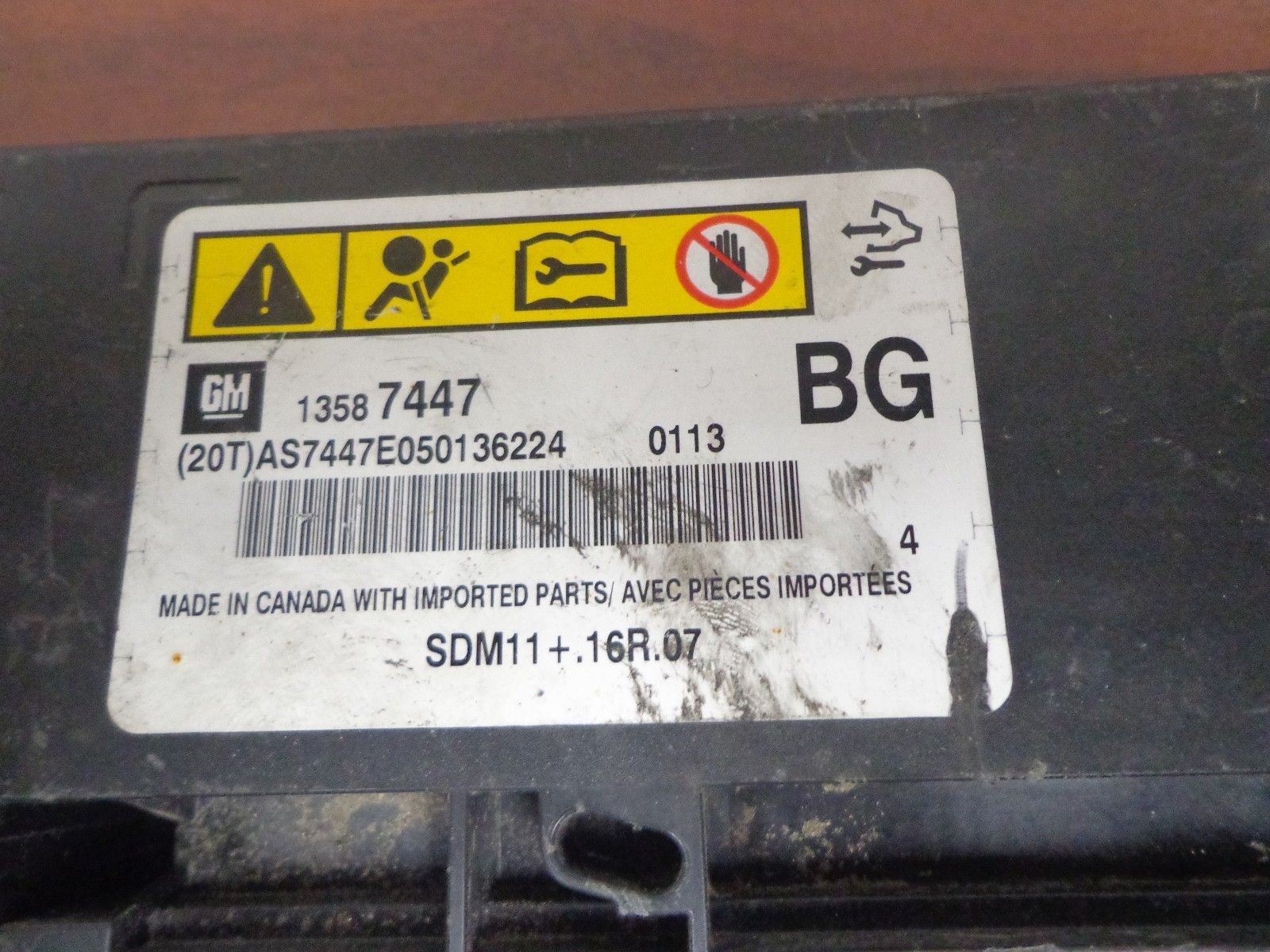 Used Gmc Acadia Airbag Control Module 13587447 for Sale 13587447