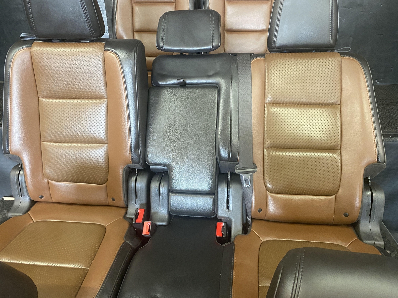 Used 2013 Ford Explorer Set Of Front 2nd 3rd Row Of Seats Black/brown Leather Cq for Sale