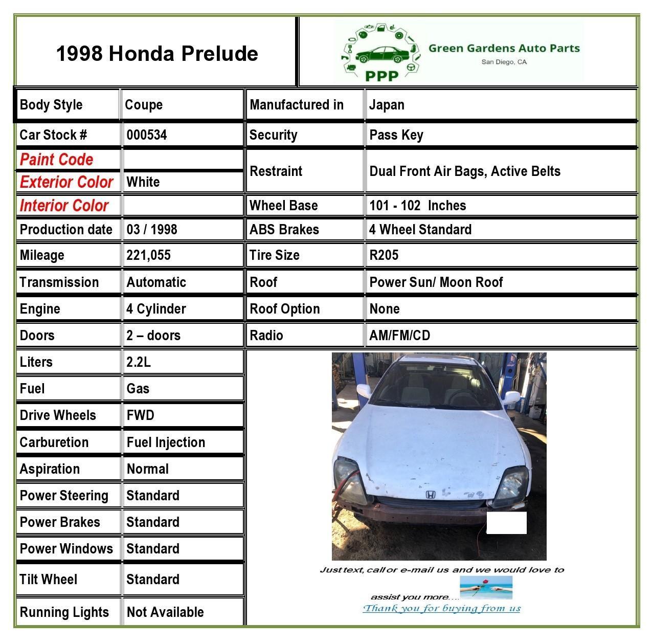 Used 1998 Honda Prelude Cruise Control Servo Actuator With Cable Oem