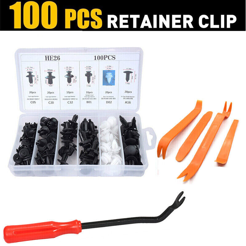 New Set Car Body Bumper Rivet Retainer Trim Molding Push Pin Clip ...